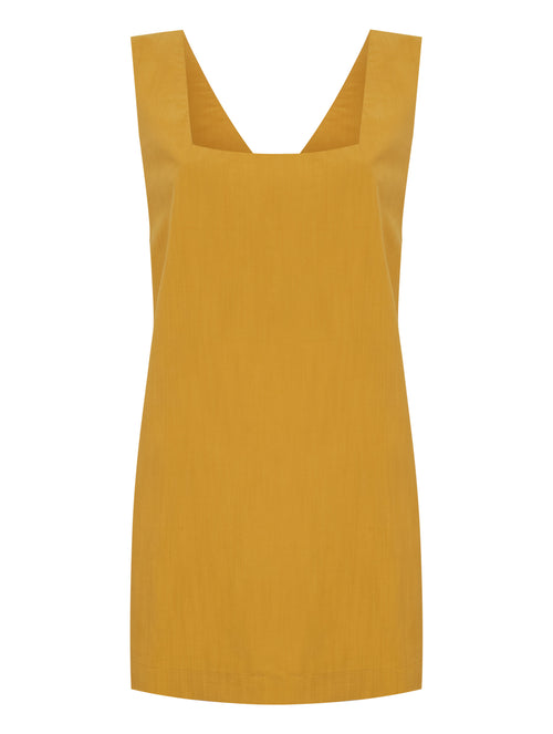 VESTIDO BRENDA AMARELO QUEIMADO